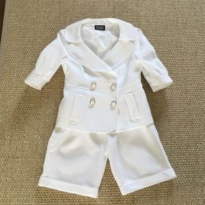 Dolce & Gabbana White Tailored Blazer